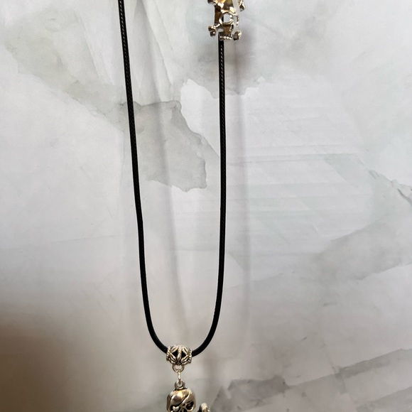 Skull & Crossbones Times Two Necklace - Picture 10 of 11